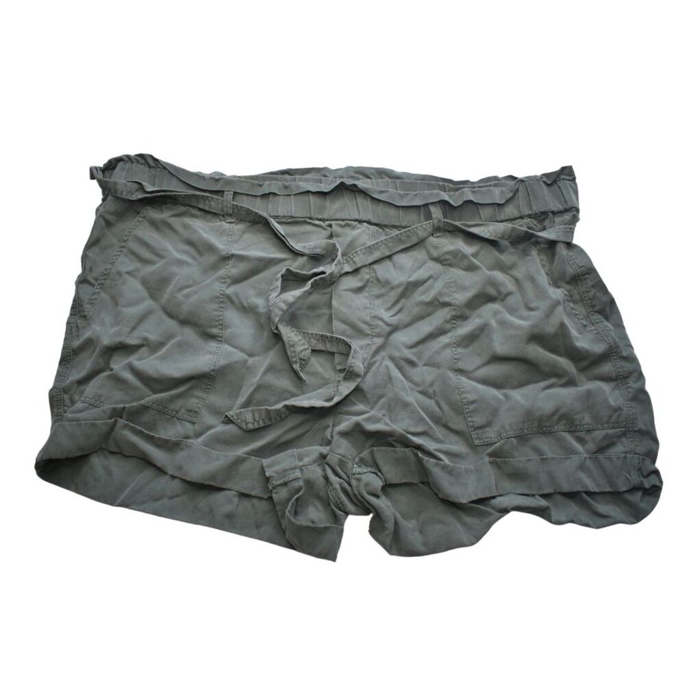 Aerie Loose Tie Waist Shorts Green Womens Large